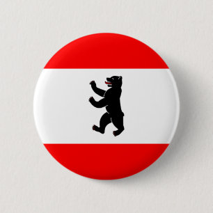Vlag Fahne Berlijn Duitsland Ronde Button 5,7 Cm