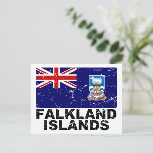  vlag Falklandeilanden Briefkaart (Staand voorkant)