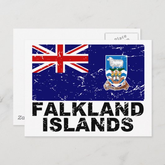  vlag Falklandeilanden Briefkaart (Voorkant / Achterkant)