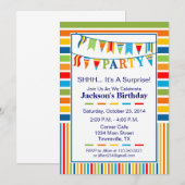 Vlag Feest Uitnodiging (Voorkant / Achterkant)