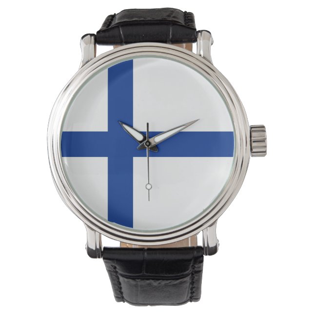 vlag finland finland finland horloge (Voorkant)