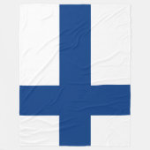 Vlag Finse blauwe vlag Fleece Deken (Voorkant)