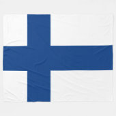 Vlag Finse blauwe vlag Fleece Deken (Voorkant (Horizontaal))