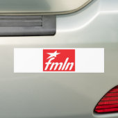 Vlag FMLN Bumpersticker (Op auto)