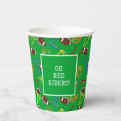 Vlag Football Banket Einde van het Seizoen Party Papieren Bekers (Voorkant)