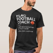 Vlag Football Coach Definition Beste coach Ooit 1 T-shirt (Voorkant)