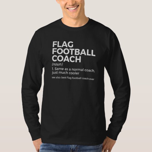 Vlag Football Coach Definition Beste coach T-shirt (Voorkant)