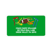 Vlag Football Coach Speler Gepersonaliseerd Etiket (Voorkant)