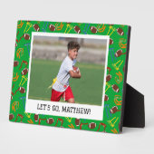 Vlag Football Coach Speler Gepersonaliseerd Fotoplaat (Zijkant)