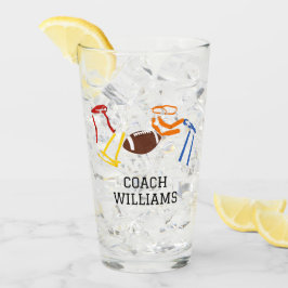 Vlag Football Coach Speler Gepersonaliseerd Glas