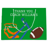 Vlag Football Coach Speler Gepersonaliseerd Groot Cadeauzakje (Voorkant)