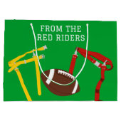 Vlag Football Coach Speler Gepersonaliseerd Groot Cadeauzakje (Achterkant)