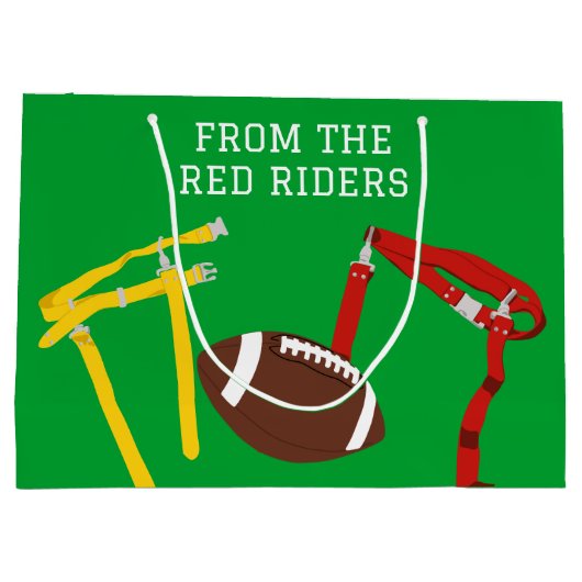 Vlag Football Coach Speler Gepersonaliseerd Groot Cadeauzakje (Achterkant)