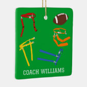 Vlag Football Coach Speler Gepersonaliseerd Keramisch Ornament (Rechts)