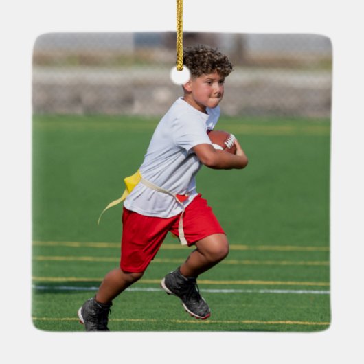 Vlag Football Coach Speler Gepersonaliseerd Keramisch Ornament (Achterkant)