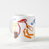 Vlag Football Coach Speler Gepersonaliseerd Koffiemok (Voorkant links)