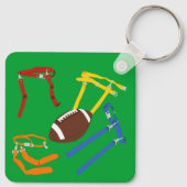 Vlag Football Coach Speler Gepersonaliseerd Sleutelhanger (Achterkant)