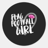 Vlag Football Girl Ronde Sticker (Voorkant)