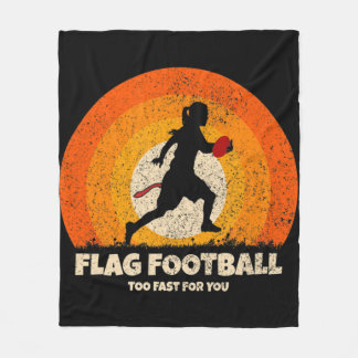 Vlag Football Girl Women Fast voor je op Vlag Fleece Deken