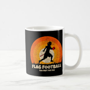 Vlag Football Girl Women Fast voor je op Vlag Koffiemok