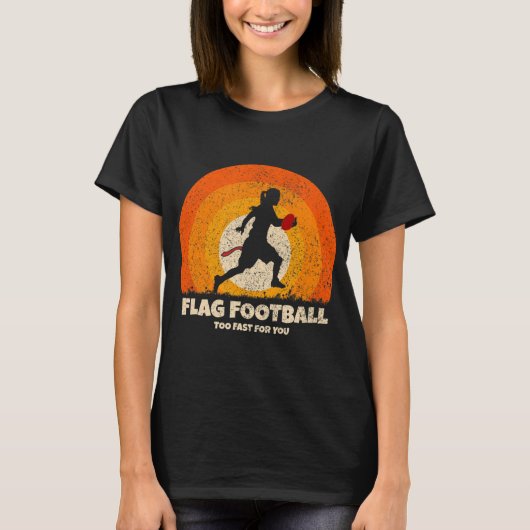 Vlag Football Girl Women Fast voor je op Vlag T-shirt (Voorkant)