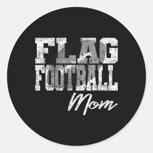 Vlag Football mama Ronde Sticker (Voorkant)