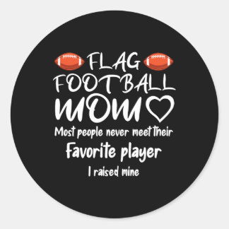 Vlag Football mama Ronde Sticker