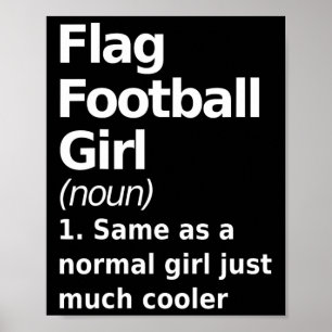 Vlag Football meisje definitie grappig en sy vrouw Poster