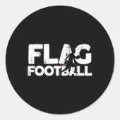 Vlag Football Silhouet op Vlag Football Ronde Sticker (Voorkant)