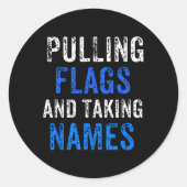 Vlag Football voor jongens of meisjes die van Foot Ronde Sticker (Voorkant)