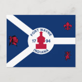 Vlag Fort Wayne, Indiana Briefkaart (Voorkant)