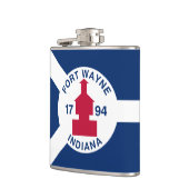 Vlag Fort Wayne, Indiana Flask Heupfles (Links)