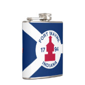 Vlag Fort Wayne, Indiana Flask Heupfles (Rechts)