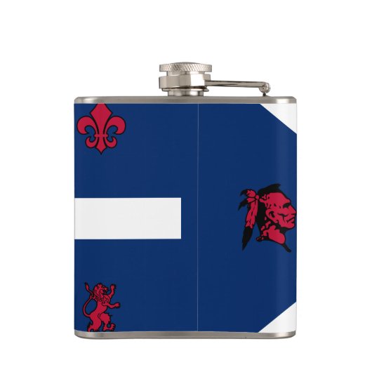 Vlag Fort Wayne, Indiana Flask Heupfles (Achterkant)