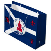 Vlag Fort Wayne, Indiana Grote Gift Bag Groot Cadeauzakje (Voorkant Gekanteld)