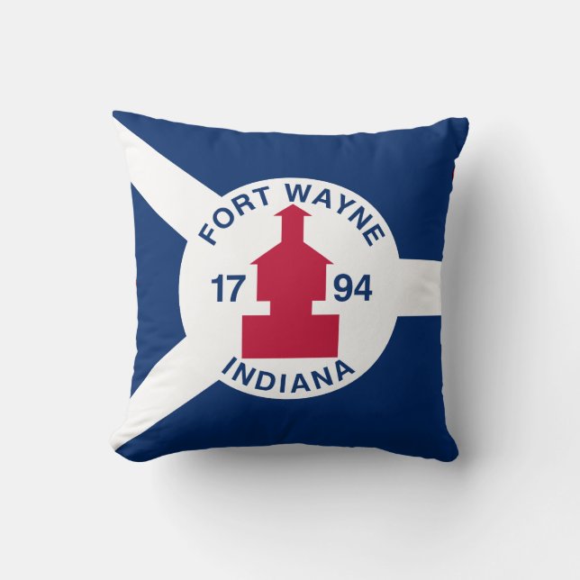 Vlag Fort Wayne, Indiana Kussen (Voorkant)