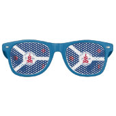 Vlag Fort Wayne, Indiana Retro zonnebril (Voorkant)