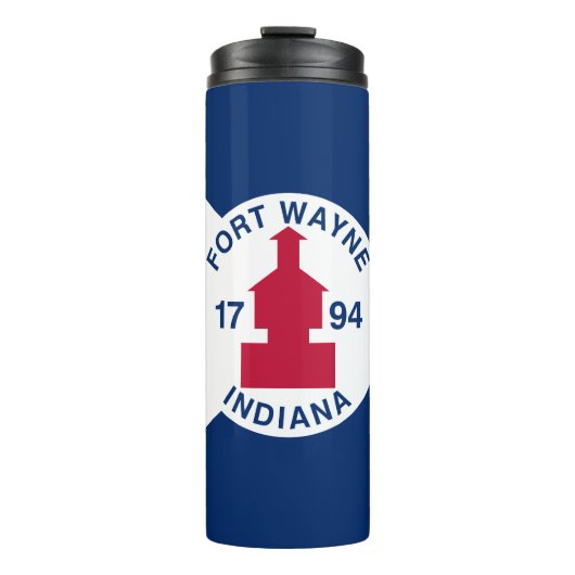 Vlag Fort Wayne, Indiana Thermal Tumbler Thermosbeker (Voorkant)