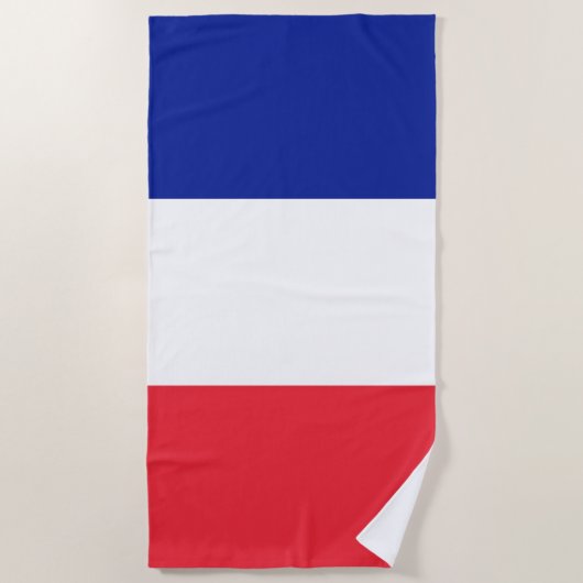 Vlag France Tricolore Strandlaken (Voorkant)