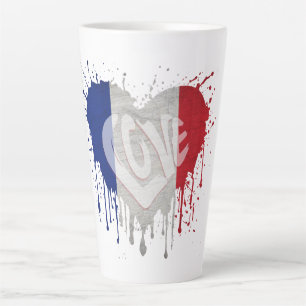 Vlag Frankrijk beminnen Latte Mok