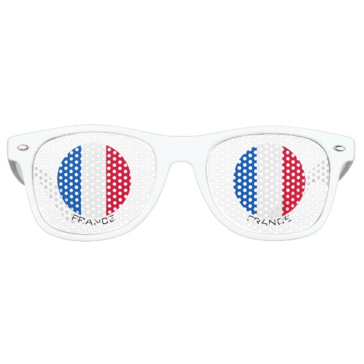 Vlag Frankrijk Retro Zonnebril (Voorkant)