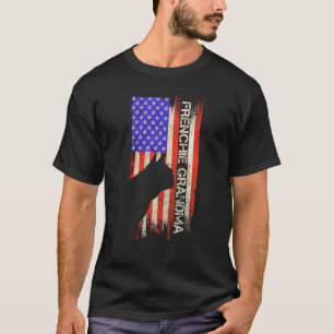 Vlag Franse hond Grandma Frenchie S. T-shirt