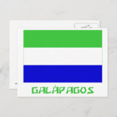 vlag Galápagos met naam Briefkaart (Voorkant / Achterkant)