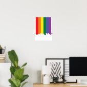 Vlag Gay Pride Rainbow Paint Poster (Thuiskantoor)