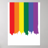 Vlag Gay Pride Rainbow Paint Poster (Voorkant)