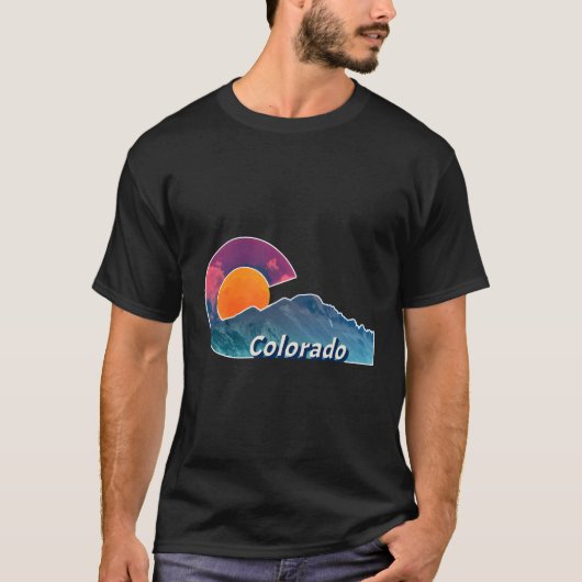 Vlag Geïnspireerd Longs Peak Colorado T-shirt (Voorkant)