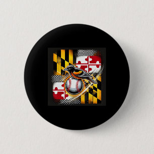 Vlag-geïnspireerd ontwerp met Oriole en Sell Ronde Button 5,7 Cm