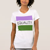 Vlag GELIJKHEID Genderqueer T-shirt (Voorkant)