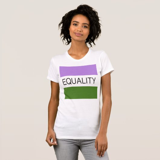 Vlag GELIJKHEID Genderqueer T-shirt (Voorkant volledig)