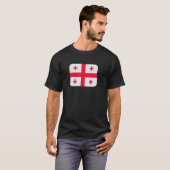 Vlag Georgië T-shirt (Voorkant volledig)